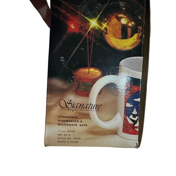 Vintage Riviera Van Beers Signature Set of 4 Mugs Night Before Christmas 11 oz. - Picture 10 of 13
